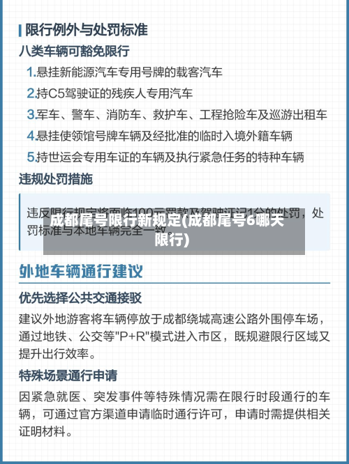 成都尾号限行新规定(成都尾号6哪天限行)-第2张图片