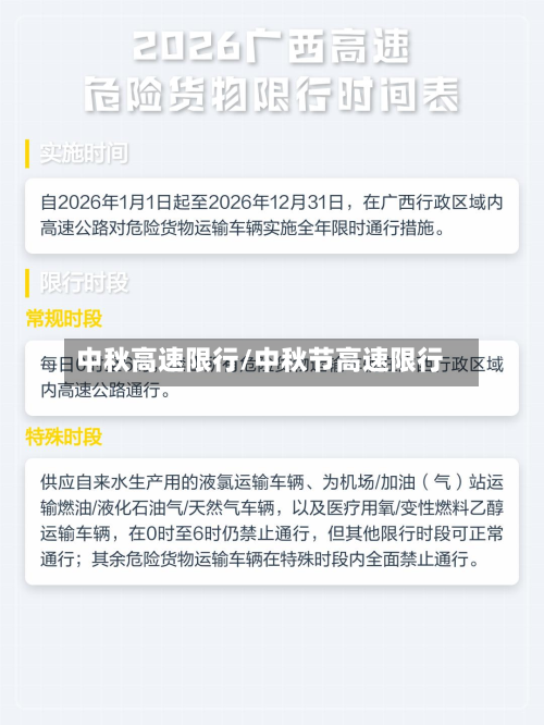 中秋高速限行/中秋节高速限行