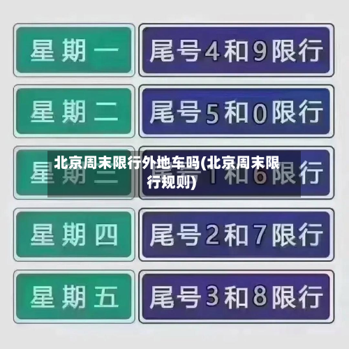 北京周末限行外地车吗(北京周末限行规则)