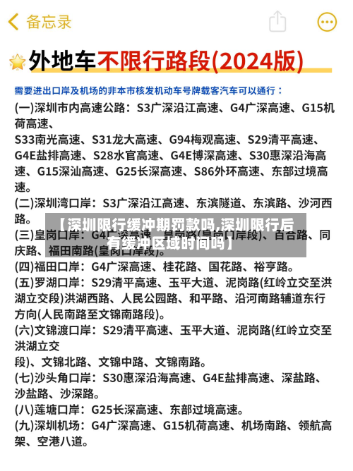 【深圳限行缓冲期罚款吗,深圳限行后有缓冲区域时间吗】-第2张图片