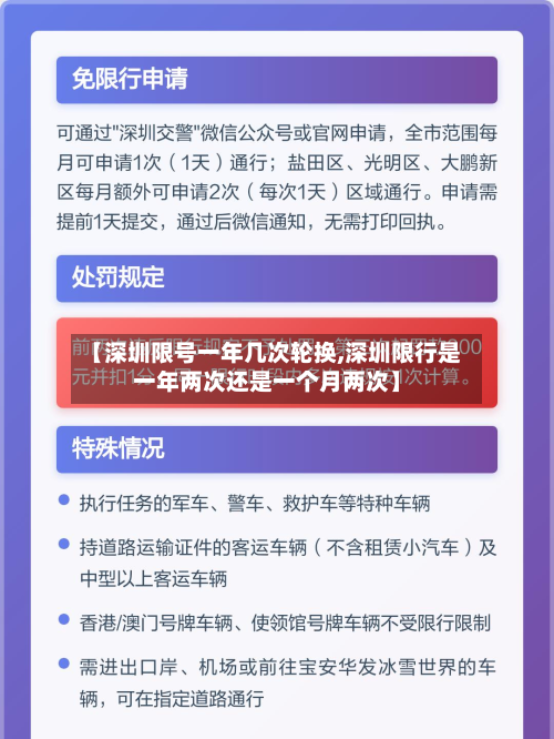 【深圳限号一年几次轮换,深圳限行是一年两次还是一个月两次】