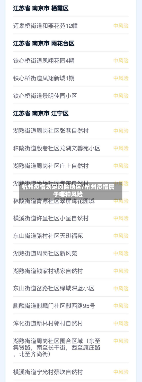 杭州疫情划定风险地区/杭州疫情属于哪种风险