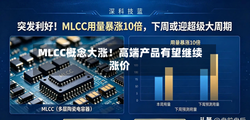 MLCC概念大涨！高端产品有望继续涨价