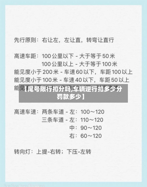 【尾号限行扣分吗,车辆逆行扣多少分罚款多少】-第2张图片