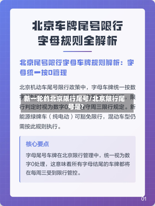 新一轮的北京限行尾号/北京限行尾号是?