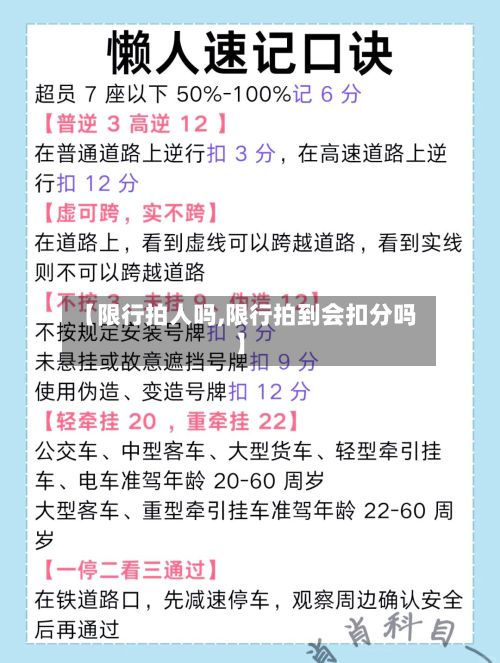 【限行拍人吗,限行拍到会扣分吗】