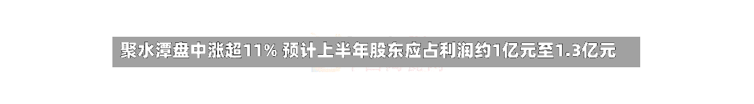 聚水潭盘中涨超11% 预计上半年股东应占利润约1亿元至1.3亿元-第1张图片