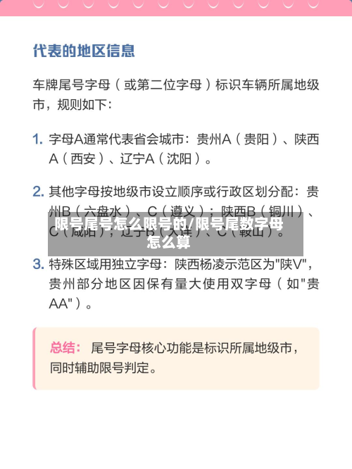 限号尾号怎么限号的/限号尾数字母怎么算-第3张图片