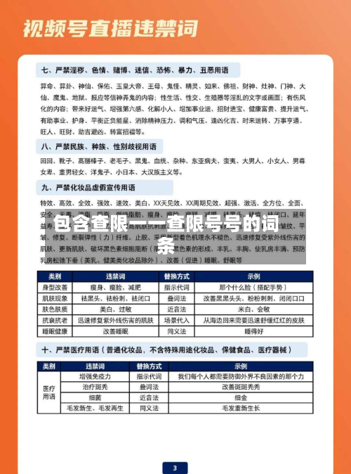 包含查限一一查限号号的词条