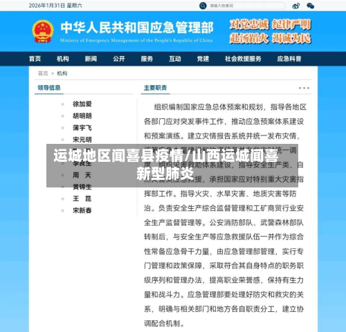 运城地区闻喜县疫情/山西运城闻喜新型肺炎