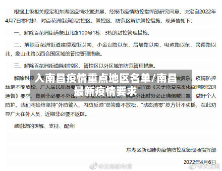 入南昌疫情重点地区名单/南昌最新疫情要求-第2张图片