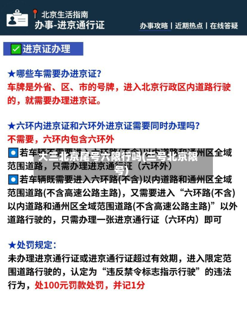 大三北京尾号六限行吗(三号北京限号)-第2张图片