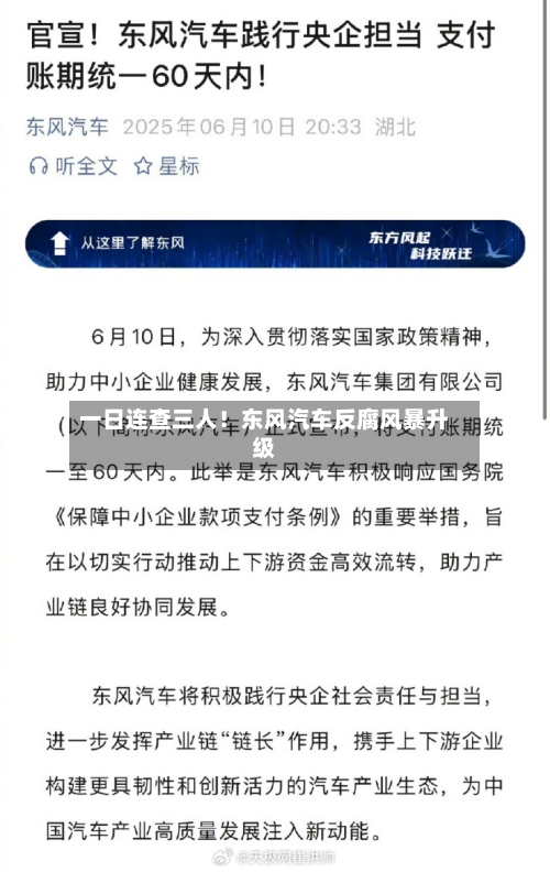 一日连查三人!东风汽车反腐风暴升级-第2张图片