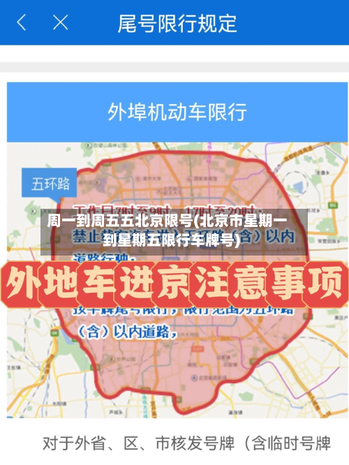 周一到周五五北京限号(北京市星期一到星期五限行车牌号)-第2张图片