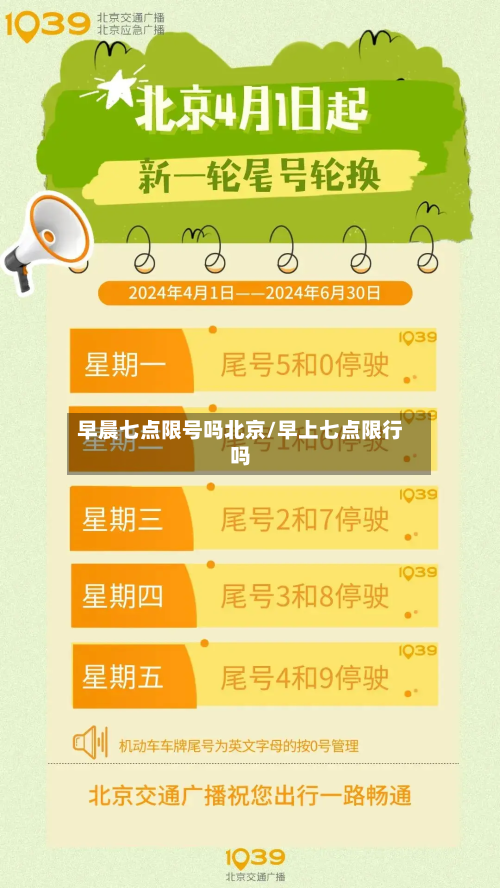 早晨七点限号吗北京/早上七点限行吗