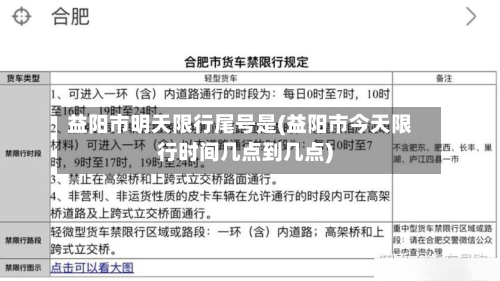 益阳市明天限行尾号是(益阳市今天限行时间几点到几点)