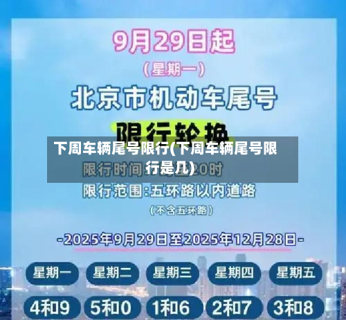 下周车辆尾号限行(下周车辆尾号限行是几)-第3张图片