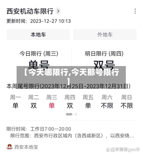 【今天哪限行,今天那号限行】