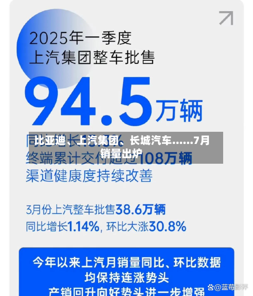 比亚迪、上汽集团	、长城汽车......7月销量出炉-第3张图片