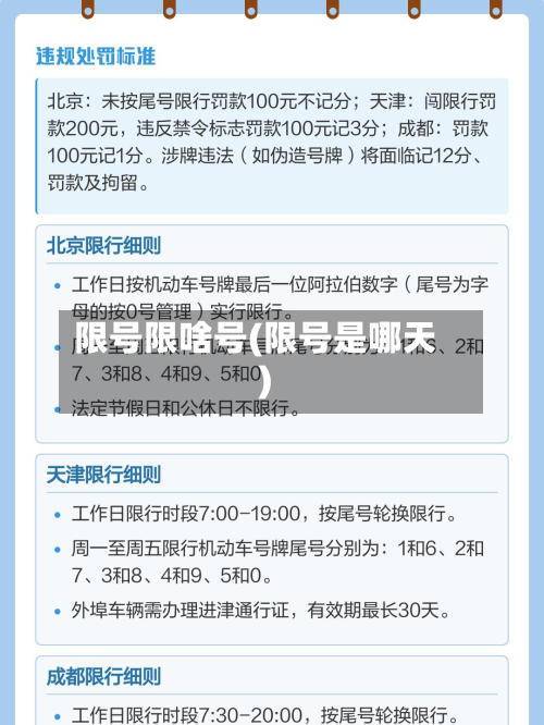 限号限啥号(限号是哪天)