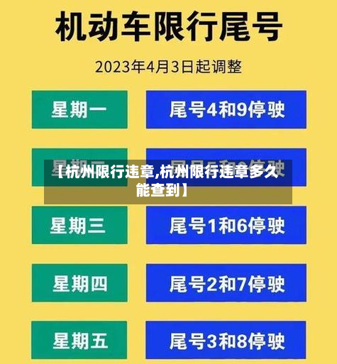 【杭州限行违章,杭州限行违章多久能查到】-第3张图片