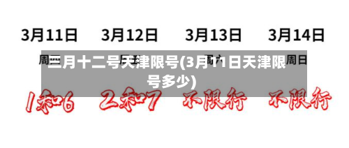 三月十二号天津限号(3月11日天津限号多少)-第2张图片
