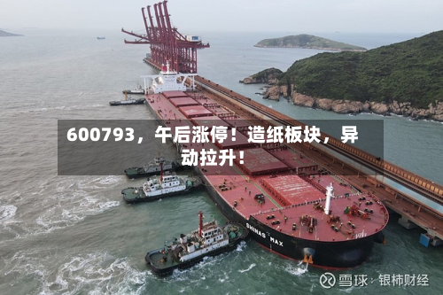 600793，午后涨停！造纸板块，异动拉升！