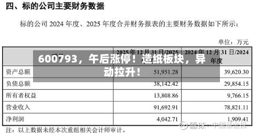 600793，午后涨停！造纸板块	，异动拉升！-第2张图片