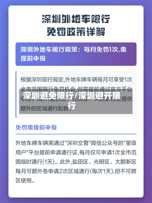 深圳避免限行/深圳避开限行-第2张图片