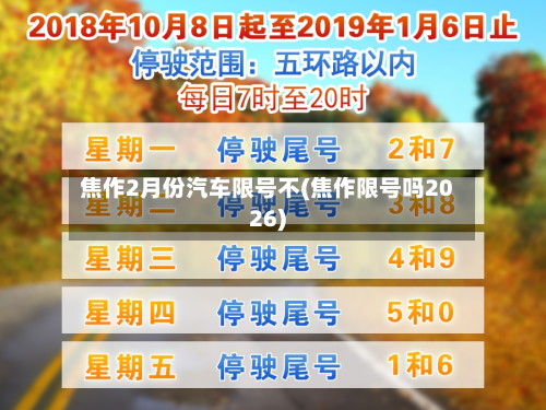 焦作2月份汽车限号不(焦作限号吗2026)-第2张图片