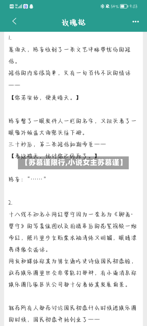【苏慕谨限行,小说女主苏慕谨】