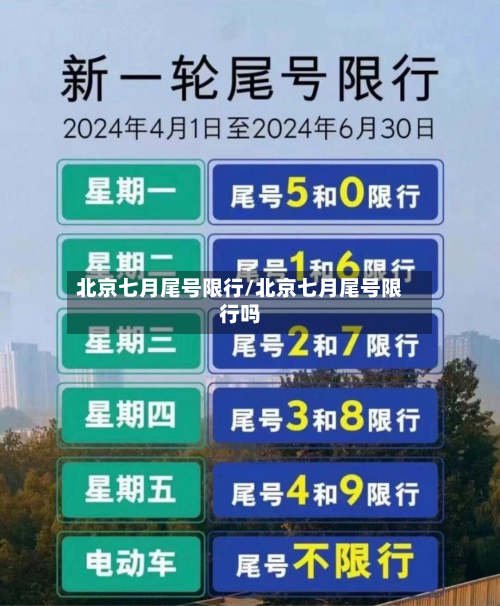 北京七月尾号限行/北京七月尾号限行吗-第2张图片