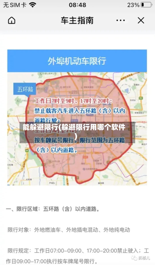 能躲避限行(躲避限行用哪个软件)-第2张图片