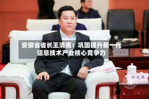 安徽省省长王清宪:巩固提升新一代信息技术产业核心竞争力-第3张图片