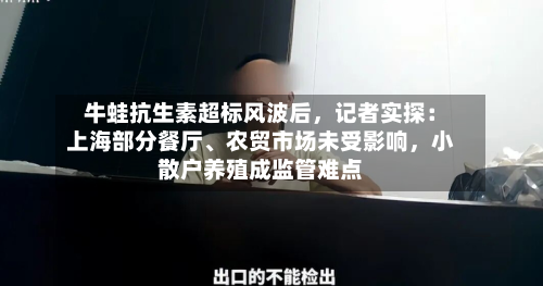 牛蛙抗生素超标风波后，记者实探：上海部分餐厅、农贸市场未受影响，小散户养殖成监管难点-第2张图片