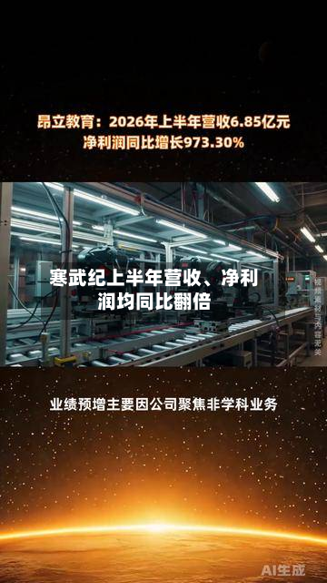 寒武纪上半年营收、净利润均同比翻倍-第2张图片