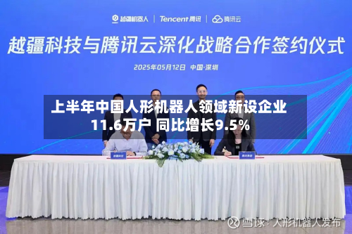上半年中国人形机器人领域新设企业11.6万户 同比增长9.5%