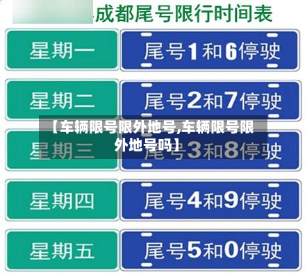 【车辆限号限外地号,车辆限号限外地号吗】-第3张图片