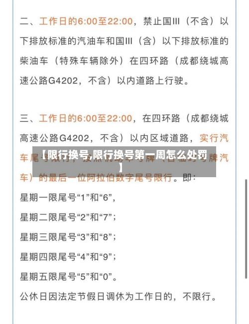 【限行换号,限行换号第一周怎么处罚】