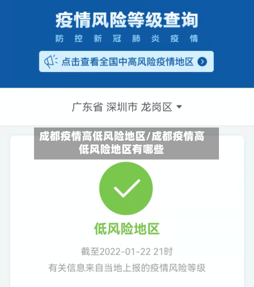 成都疫情高低风险地区/成都疫情高低风险地区有哪些