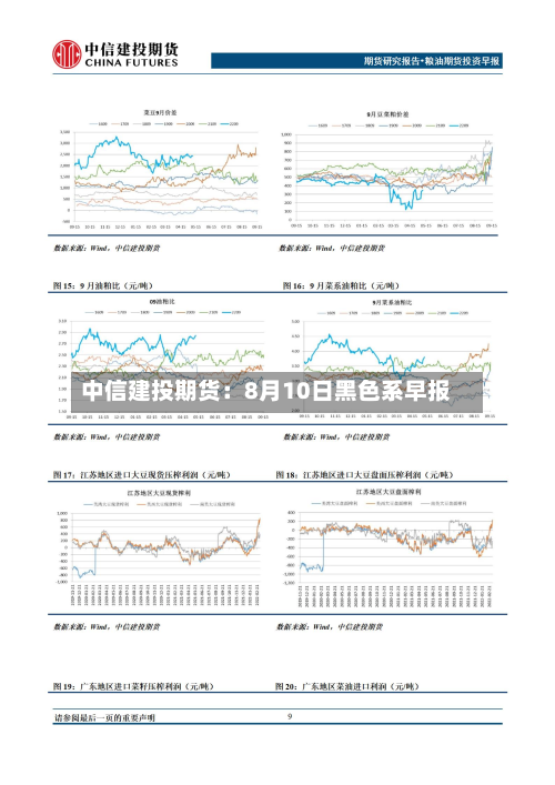 中信建投期货：8月10日黑色系早报-第2张图片