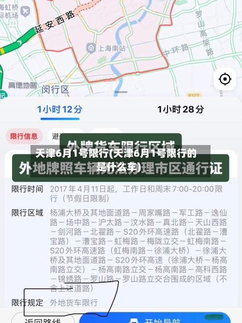 天津6月1号限行(天津6月1号限行的是什么车)