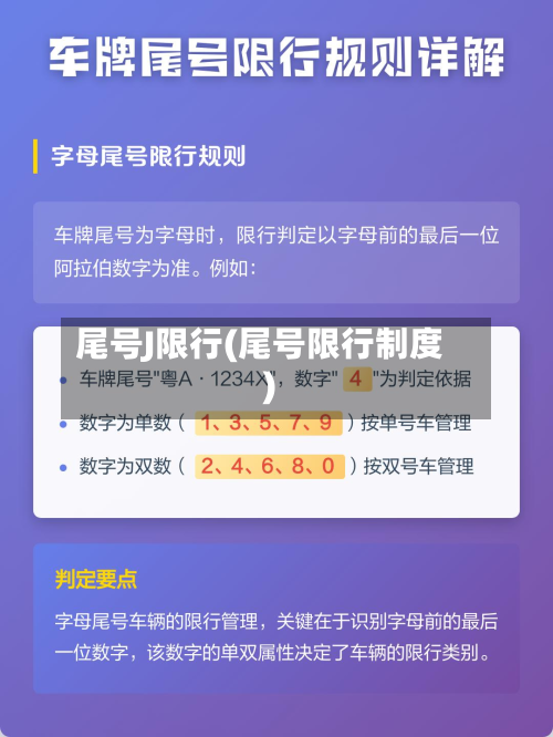 尾号J限行(尾号限行制度)-第2张图片