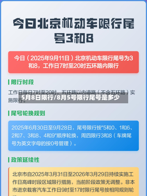 5月8日限行/8月5号限行尾号是多少-第2张图片