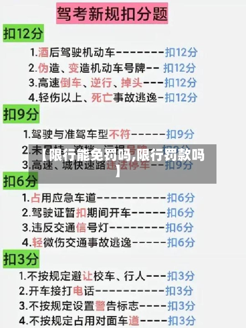 【限行能免罚吗,限行罚款吗】-第2张图片