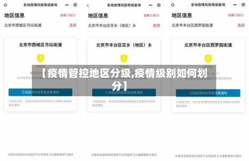 【疫情管控地区分级,疫情级别如何划分】