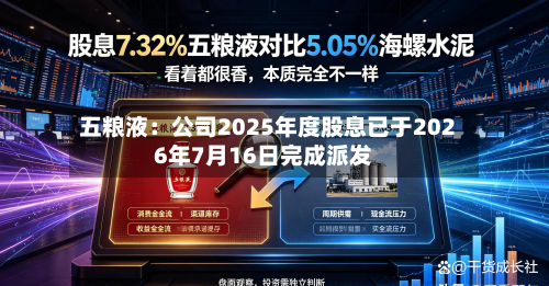 五粮液：公司2025年度股息已于2026年7月16日完成派发-第1张图片