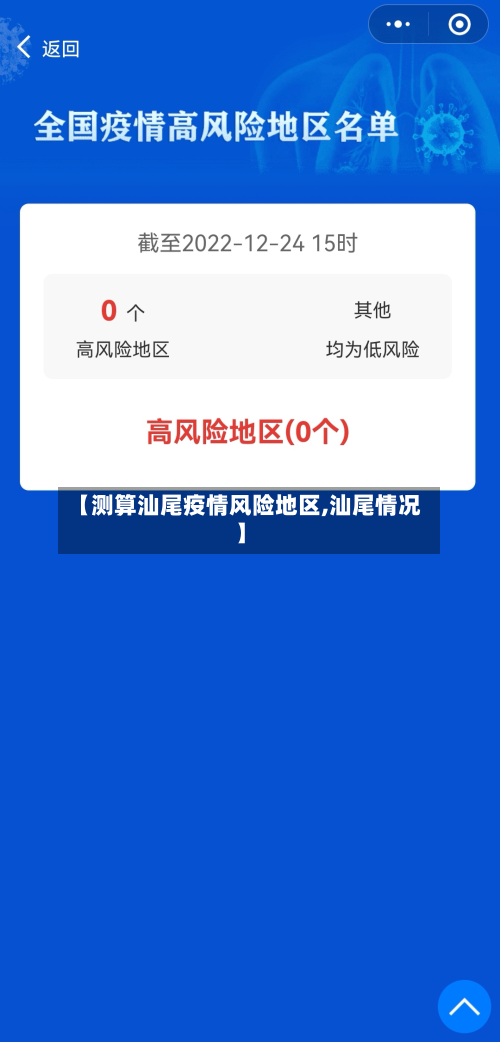 【测算汕尾疫情风险地区,汕尾情况】