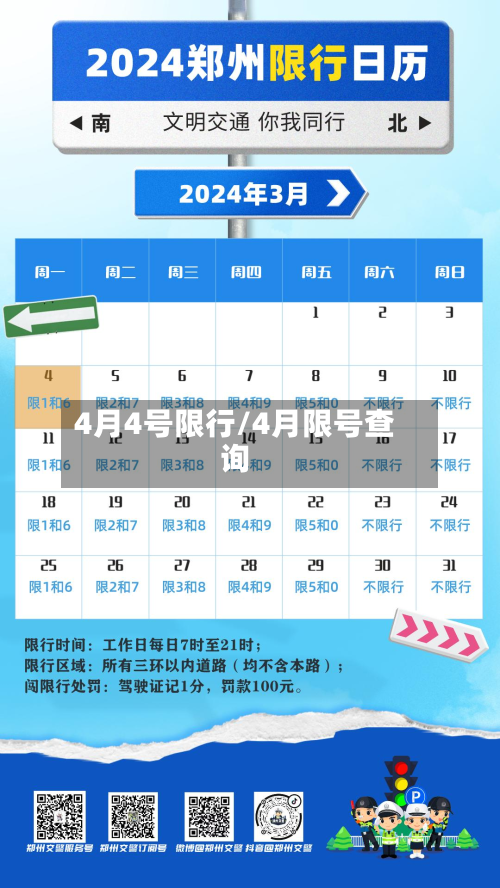 4月4号限行/4月限号查询