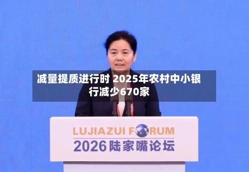 减量提质进行时 2025年农村中小银行减少670家
